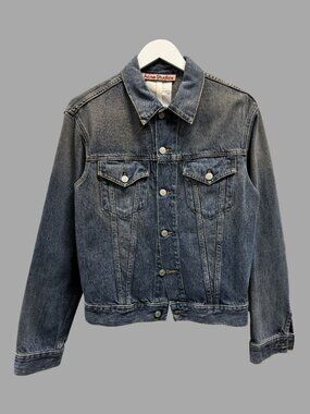 ACNE STUDIOS 1998 Clay Blue Cotton Trucker Denim Jacket Sz IT 44 US M